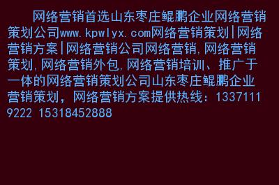 山东网络营销，山东省网络营销需求？