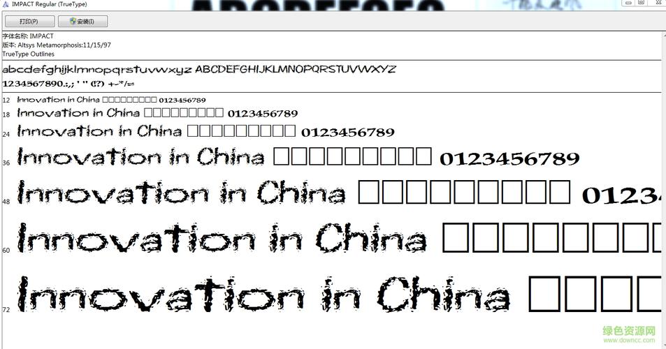 impact字体，impact字体介绍