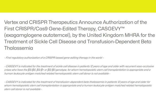 美国FDA下个月获批准！基因编辑疗法会彻底改变医药业吗？